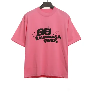 BalenciagaHAND DRAW Double B Graffiti T-Shirts 2 01