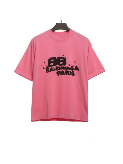BalenciagaHAND DRAW Double B Graffiti T-Shirts 2 01