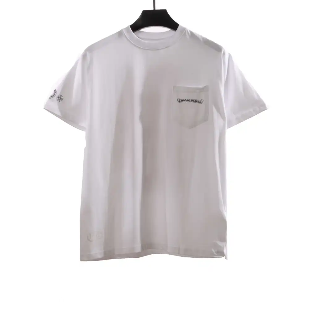  Chrome Hearts Back Holy Sword Overlap Print T-Shirts