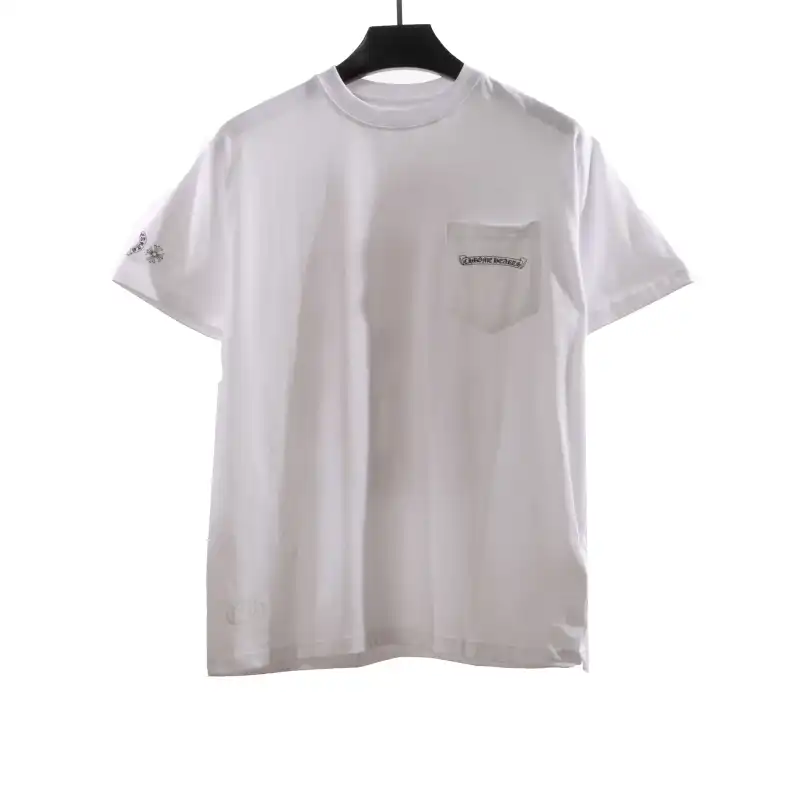  Chrome Hearts Back Holy Sword Overlap Print T-Shirts