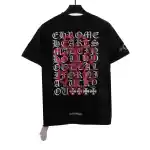  Chrome Hearts Back Holy Sword Overlap Print T-Shirts Black