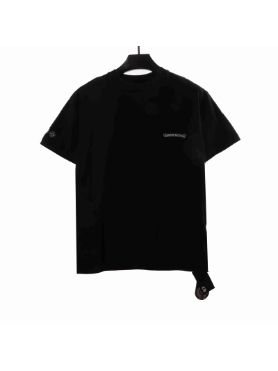 Chrome Hearts Back Holy Sword Overlap Print T-Shirts Black 01