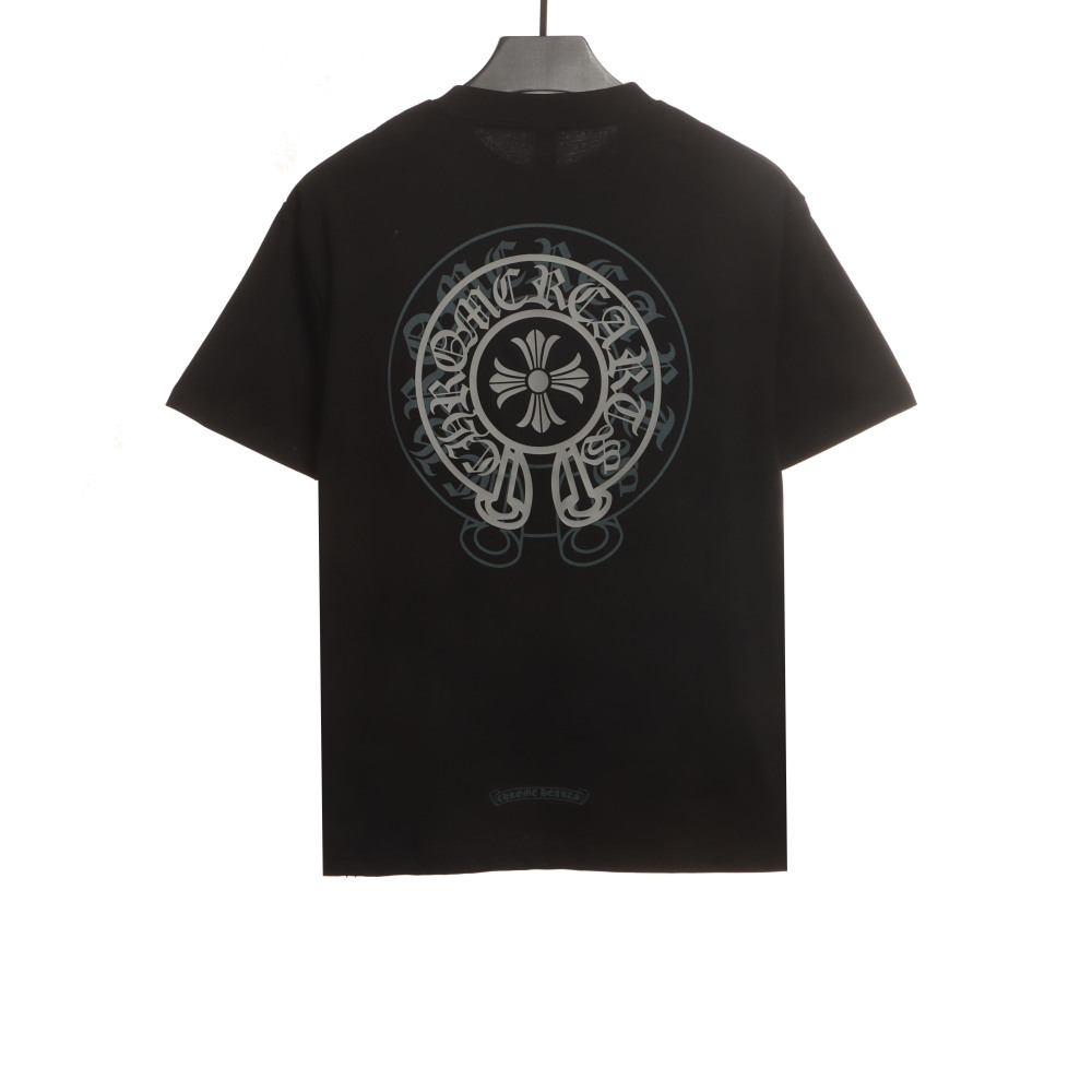  Chrome Hearts back silicone ghosting T-Shirts black