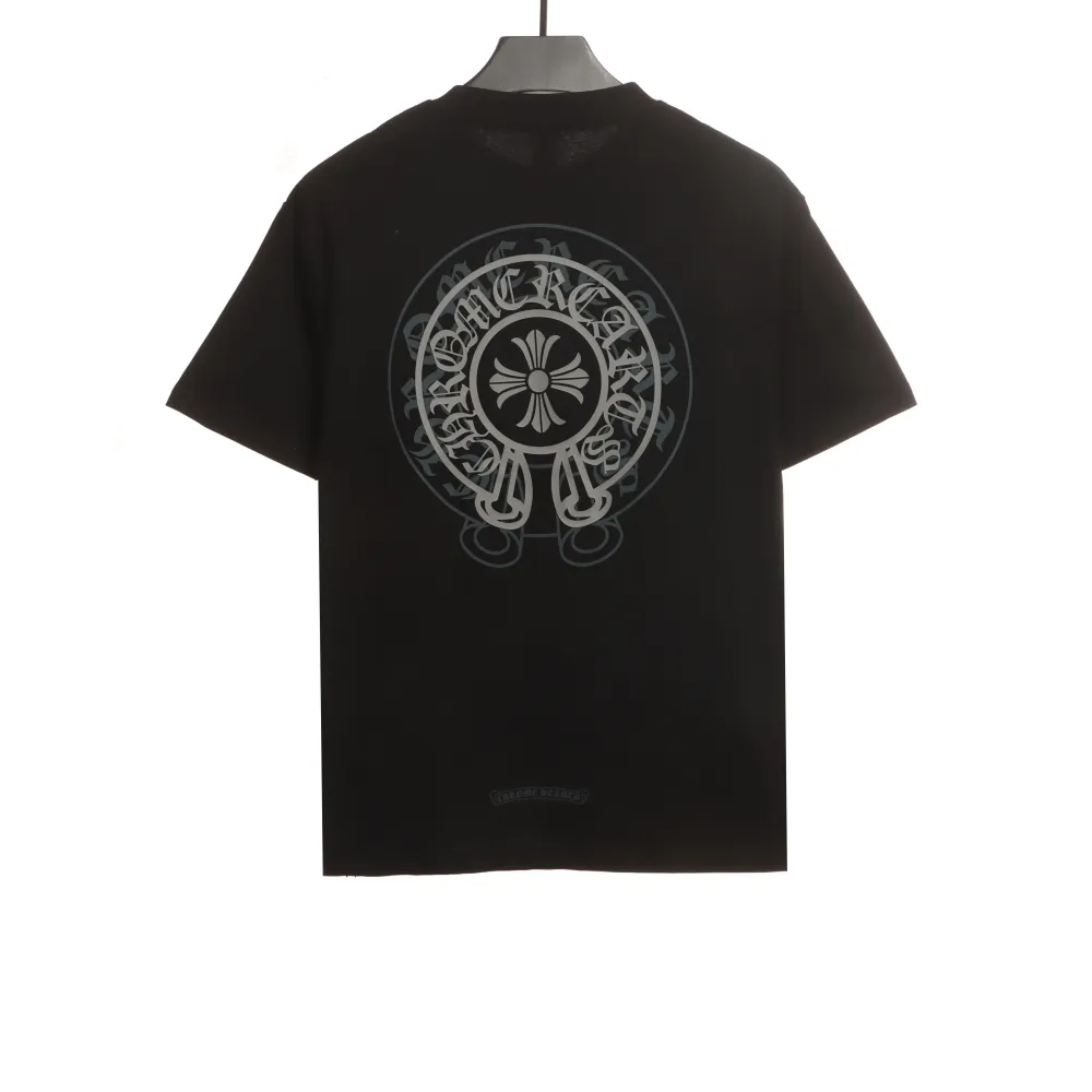  Chrome Hearts back silicone ghosting T-Shirts black