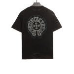  Chrome Hearts back silicone ghosting T-Shirts black