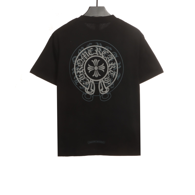  Chrome Hearts back silicone ghosting T-Shirts black