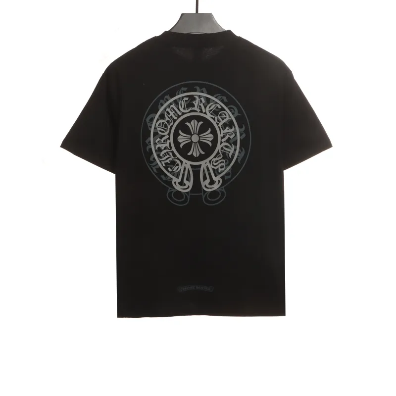  Chrome Hearts back silicone ghosting T-Shirts black