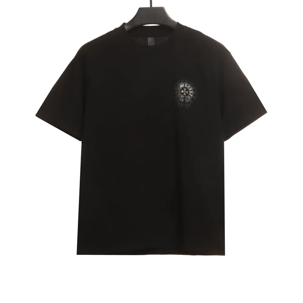  Chrome Hearts back silicone ghosting T-Shirts black