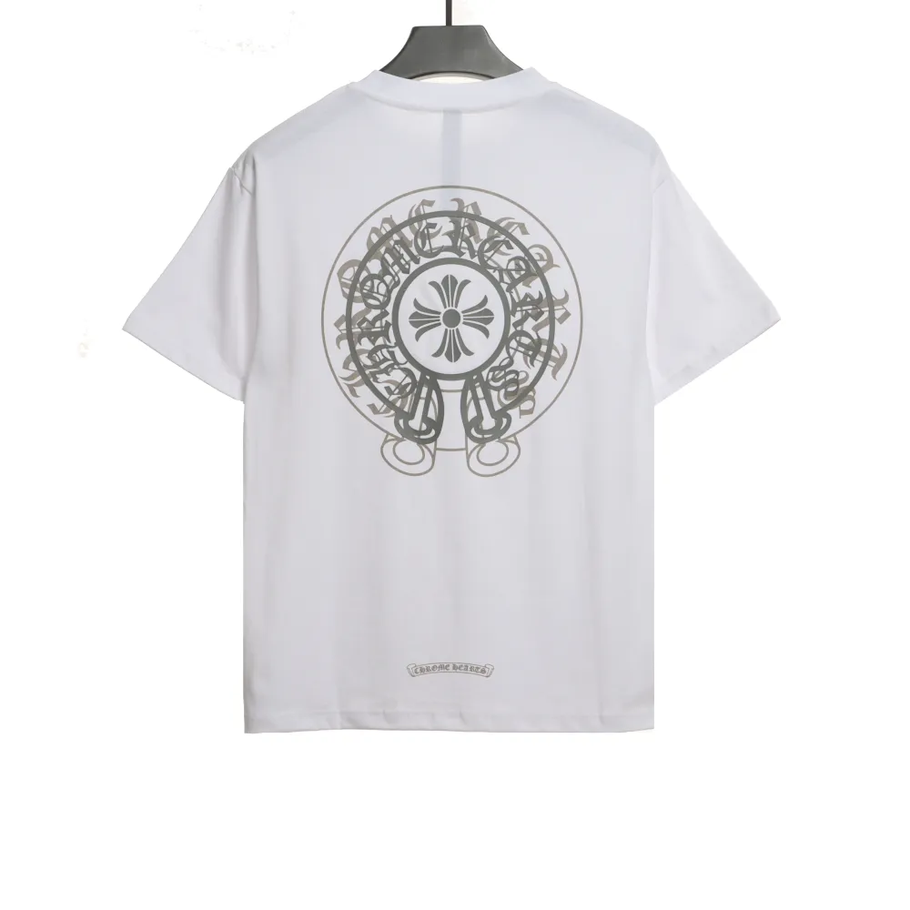 Chrome Hearts back silicone ghosting T-Shirts white