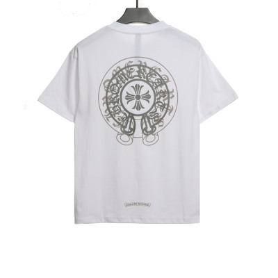  Chrome Hearts back silicone ghosting T-Shirts white 02