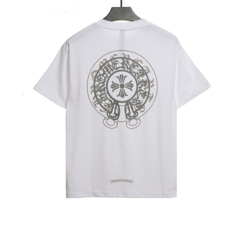  Chrome Hearts back silicone ghosting T-Shirts white
