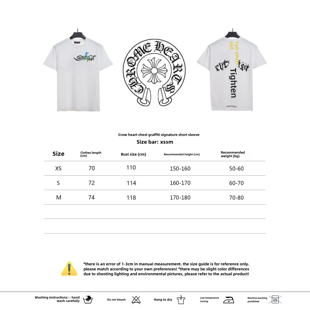  Chrome Hearts Chest Graffiti Signature T-Shirts White