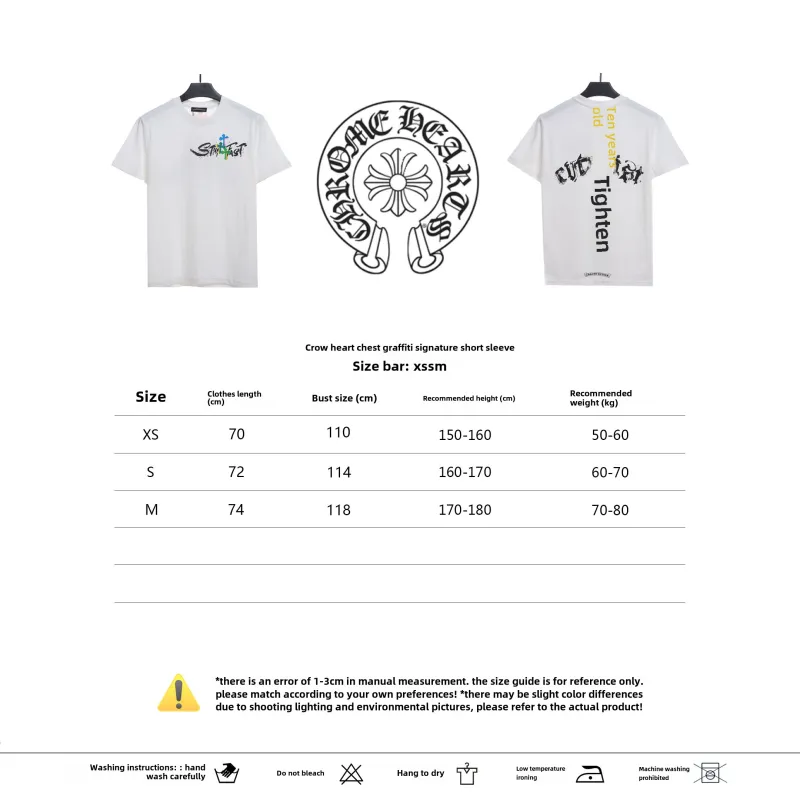  Chrome Hearts Chest Graffiti Signature T-Shirts White