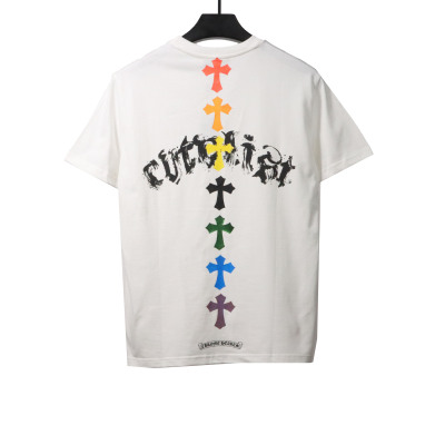  Chrome Hearts Chest Graffiti Signature T-Shirts White 02