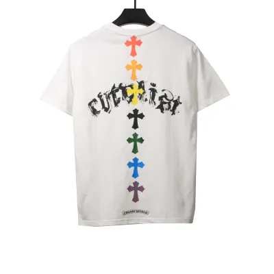  Chrome Hearts Chest Graffiti Signature T-Shirts White 02