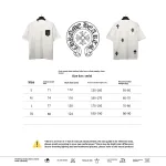  Chrome Hearts Chest Leather Label Cross Silver Decorated T-Shirts White