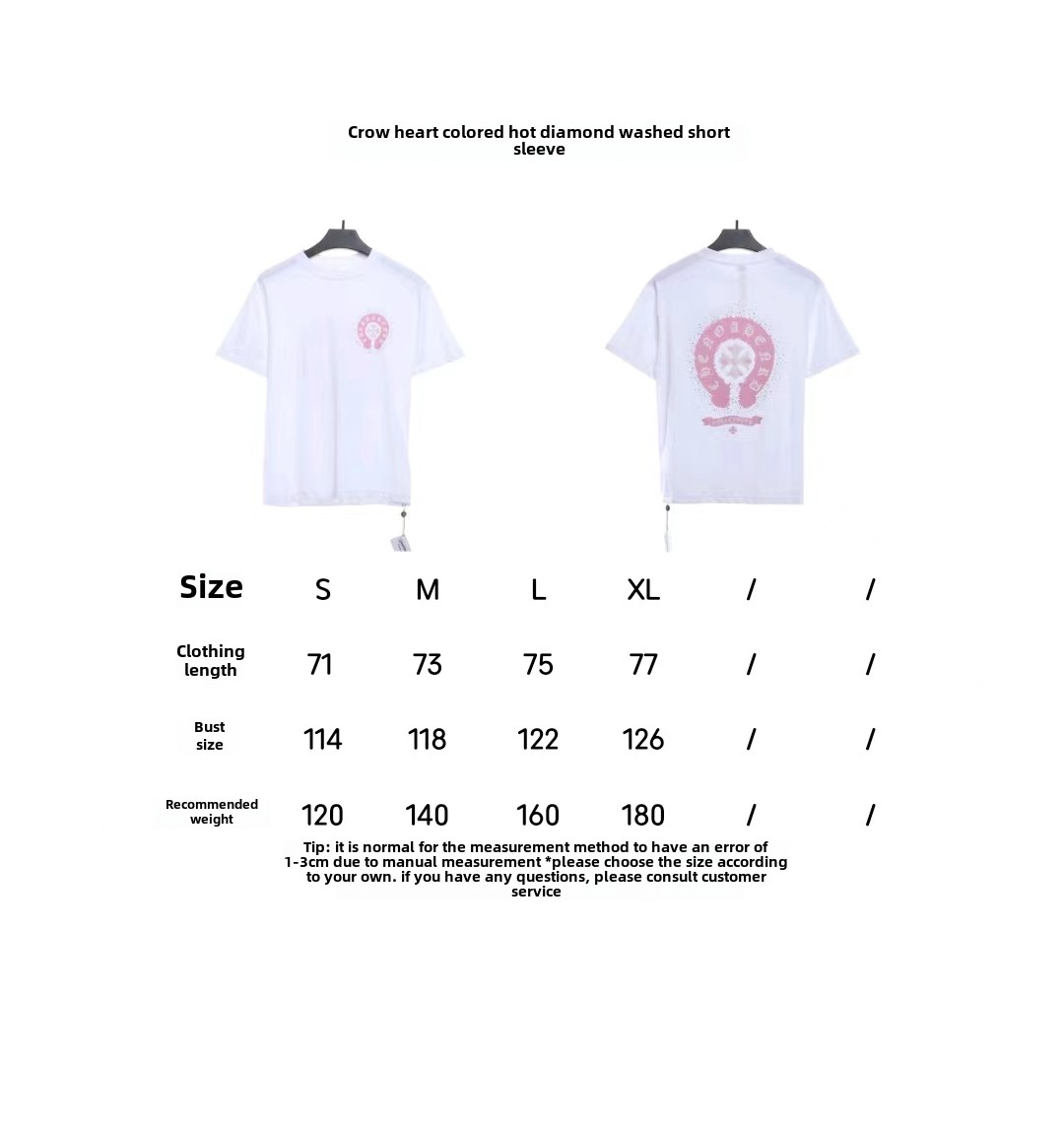  Chrome Hearts color hot diamond washed T-Shirts 1