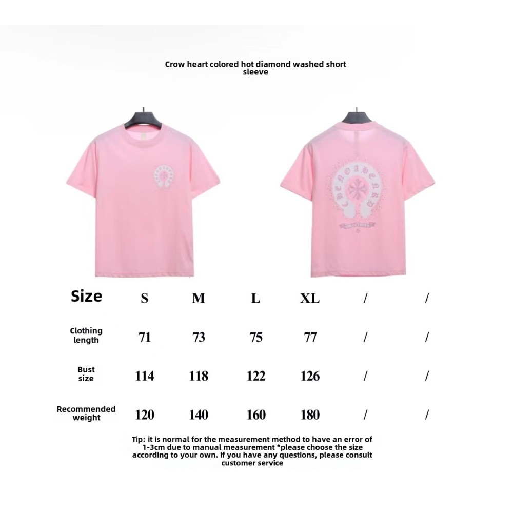 Chrome Hearts color hot diamond washed T-Shirts 2