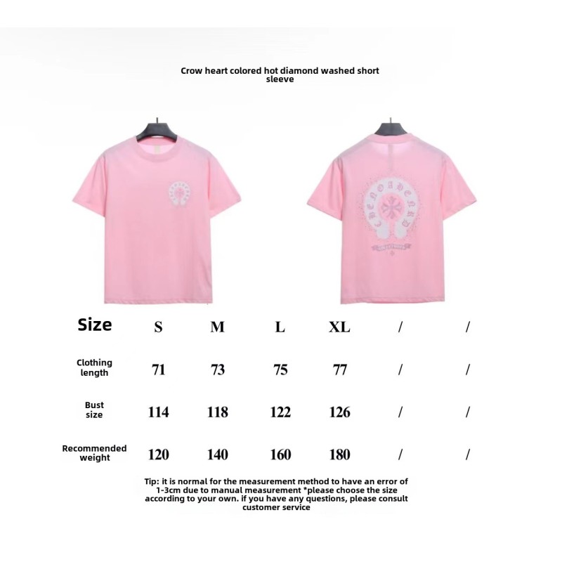  Chrome Hearts color hot diamond washed T-Shirts 2