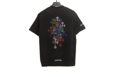 Chrome Hearts Colored Cross Hot Diamond T-Shirts 02