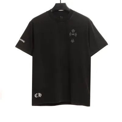 Chrome Hearts Colored Cross Hot Diamond T-Shirts 01