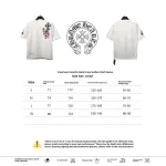 Chrome Hearts Colored Metal Cross Leather Sticker T-Shirts White