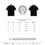  Chrome Hearts Cross Leather Silver Embroidered Sanskrit T-Shirts Black