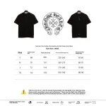  Chrome Hearts Cross Leather Silver Embroidered Sanskrit T-Shirts Black