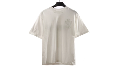 Chrome Hearts Cross Sanskrit Scroll Diamond Inlaid T-Shirts White 01