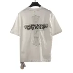  Chrome Hearts Cross Sanskrit Scroll Diamond Inlaid T-Shirts White