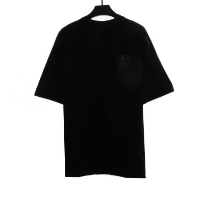 Chrome Hearts Distressed Washed Silver Decorated Horseshoe T-Shirts 02