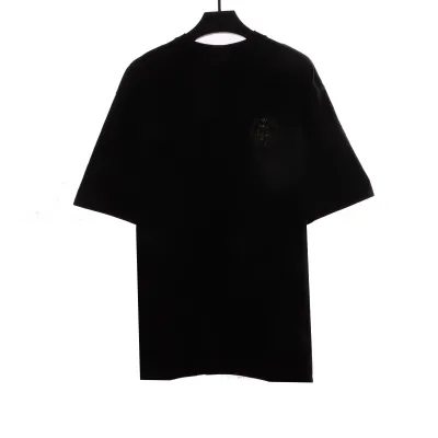 Chrome Hearts Distressed Washed Silver Decorated Horseshoe T-Shirts 02