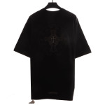 Chrome Hearts Distressed Washed Silver Decorated Horseshoe T-Shirts