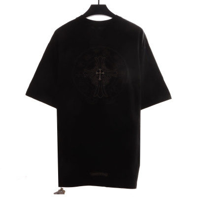 Chrome Hearts Distressed Washed Silver Decorated Horseshoe T-Shirts 01