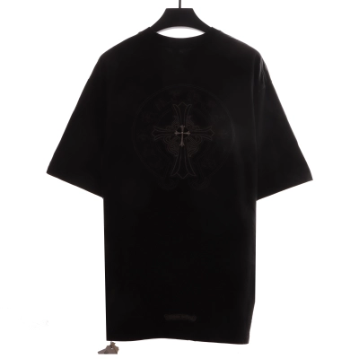 Chrome Hearts Distressed Washed Silver Decorated Horseshoe T-Shirts 01