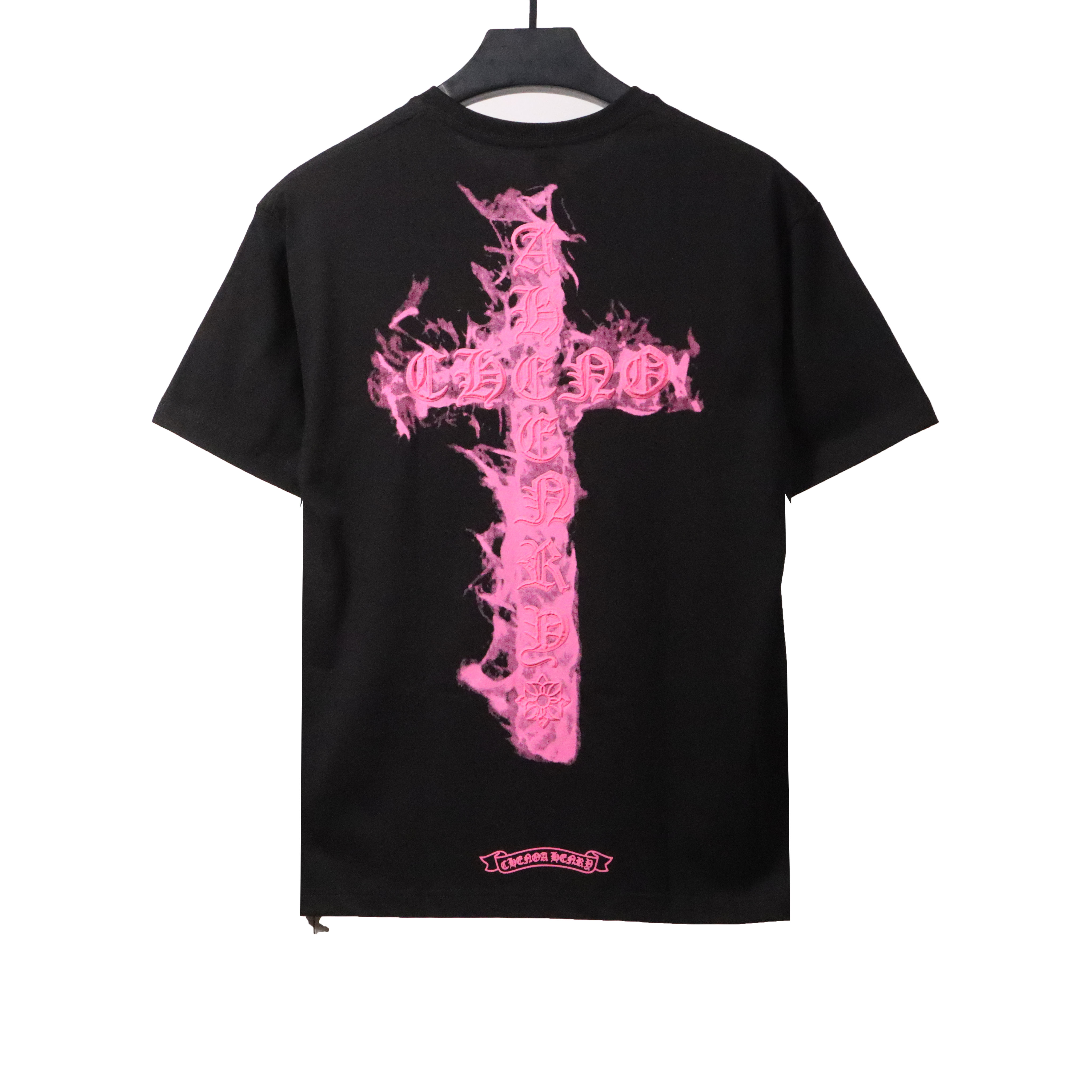  Chrome Hearts Flame Cross Print T-Shirts