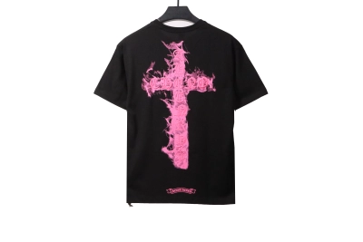 Chrome Hearts Flame Cross Print T-Shirts 02