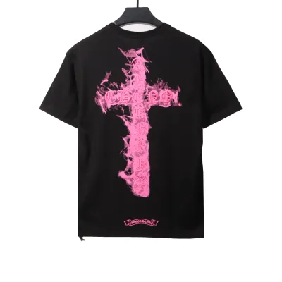  Chrome Hearts Flame Cross Print T-Shirts 02