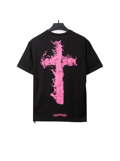 Chrome Hearts Flame Cross Print T-Shirts 02