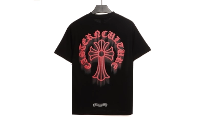 Chrome Hearts Fluid Cross Warm T-Shirts Black 02