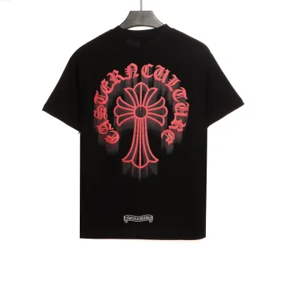  Chrome Hearts Fluid Cross Warm T-Shirts Black 02