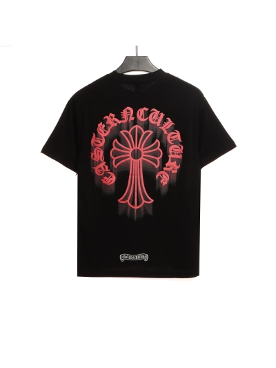 Chrome Hearts Fluid Cross Warm T-Shirts Black 02