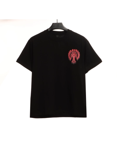 Chrome Hearts Fluid Cross Warm T-Shirts Black 01