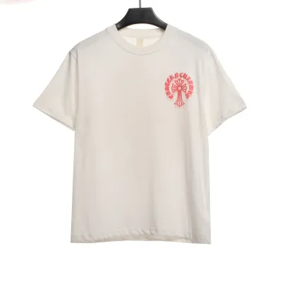  Chrome Hearts Fluid Cross Warm T-Shirts White 01