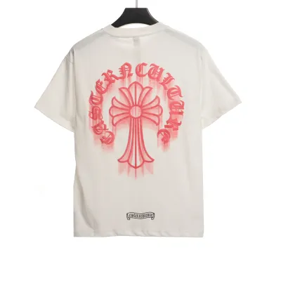  Chrome Hearts Fluid Cross Warm T-Shirts White 02