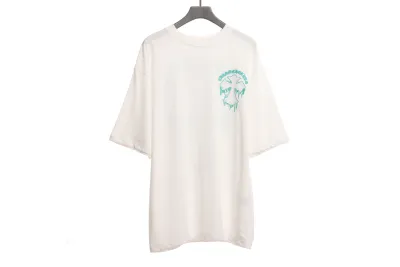 Chrome Hearts fluid Sanskrit large cross T-Shirts white 01