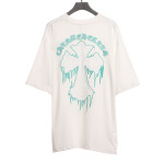  Chrome Hearts fluid Sanskrit large cross T-Shirts white