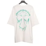  Chrome Hearts fluid Sanskrit large cross T-Shirts white