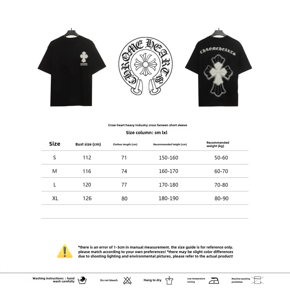 Chrome Hearts heavy cross Sanskrit T-Shirts black