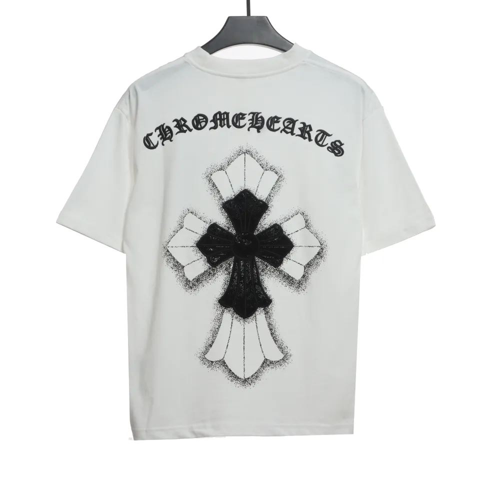  Chrome Hearts heavy cross Sanskrit T-Shirts white